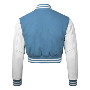 Varsity <b>Jacket</b> Women Premium Quality <b>Leather</b> and Wool Baseball Letterman <b>Jacket</b> for Womens <b>Long</b> Sleeve Stylish Classic Outerwear - Product Image 6