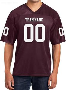 Camiseta de Fútbol Americano Personalizada para Hombre, Cuello en V, Transpirable, Impresión por Transferencia de Calor, Poliéster, Uniforme Unisex para Adultos - Product Image 5