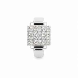 Bague Chevalière Carrée en Argent Sterling 925 pour Homme, Sertie de Diamants, Finition Polie Brillante, Style Hip-Hop Audacieux, Idéale pour Mariage, Fête, Usage Quotidien, Cadeau - Product Image 1