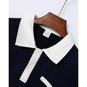 Polo de Manga Larga de Algodón para Hombre - Camiseta Casual con Cuello y Bolsillo, Camiseta Clásica de Golf - Product Image 3