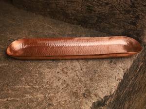 Bandeja Rectangular de Cobre Martillado, Artesanía Metálica Decorativa Rústica, Pieza Única para Decoración del Hogar, Mesa de Comedor o Regalo - Product Image 6