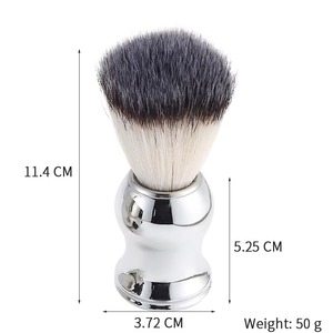 Brocha de afeitar de fibra con mango de plástico ABS para hombres, herramienta de barbería, brocha de afeitar de fibra. - Product Image 4
