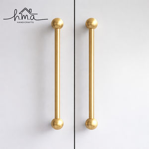 Tirador de Mueble Moderno Acanalado de Latón y Negro Mate con Base Redonda para Cajones, Armarios de Cocina y Ropero - Product Image 5