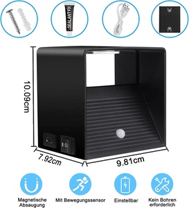 Lámpara de Pared Recargable USB de Aluminio con Sensor de Movimiento para Dormitorio, Sala de Estar, Escaleras, Pasillo, Lámpara de Pared Inalámbrica con Batería para Interiores - Product Image 5