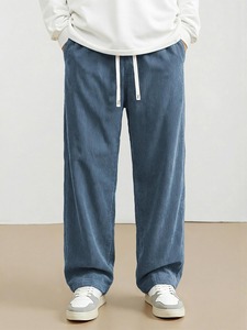 Pantalones Holgados de Corte Moderno para Hombre, Pantalones Casuales de Pierna Recta de Algodón, Proveedor - Product Image 2