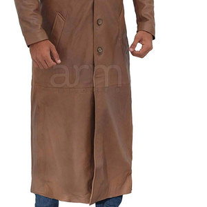 Abrigo de cuero para hombre de color sólido, informal, cálido para invierno, recién llegado, a bajo precio, abrigo de cuero de moda para hombre. - Product Image 5