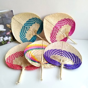 <b>Mini</b> <b>hand</b> <b>held</b> <b>fans</b> bulk quantity for sale palm leaf handfan premium bamboo weave handheld <b>fan</b> - Product Image 4