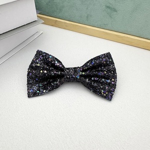 Nœud Papillon Bleu Scintillant en PU pour Garçons, Accessoire Décoratif à Paillettes pour Tenues de Fête et Cérémonie, Vente en Gros, En Stock - Product Image 6