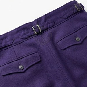 Pantalon de combat allemand en toile à motif droit, design personnalisé, avec ceinture traditionnelle, boutons sécurisés, tissu léger et respirant - Product Image 6