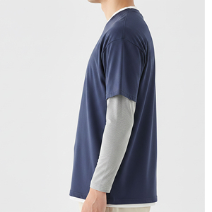 Camisetas de hombre al por mayor, 100% algodón, alta calidad, logotipo bordado personalizado, hombros caídos, ecológicas, estilo hip hop. - Product Image 5
