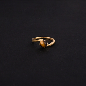 Bague de mode en laiton plaqué or de style antique pour femmes - Product Image 2