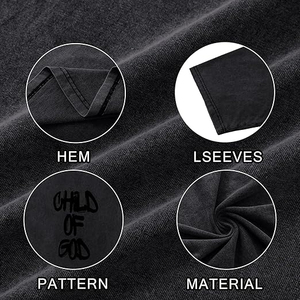 T-shirt Homme Délavé à l'Acide en Gros Streetwear Hip Hop Coton Personnalisé Logo Imprimé Vintage Lavé Fournisseur de T-shirts Tendance - Product Image 6