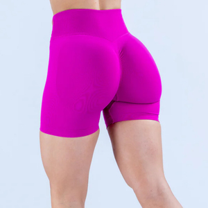 Women High Waist Asymmetric Mesh Solid Yoga <b>Shorts</b> <b>Ruched</b> Butt Four-Way Stretch Seamless Spandex/Nylon Wrinkle-Resistant Fitness - Product Image 5