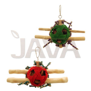 Suministros Ecológicos para Aves Java, Juguetes Medianos de Madera de Café y Ratán 'Universo Paralelo' - Product Image 3