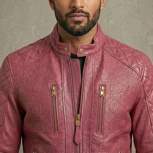 Stand Collar <b>Jacket</b> Customized Logo High Street Genuine <b>Leather</b> OEM Designed Streetwear Best-Selling Men's <b>Long</b>-Length Winter - Product Image 5