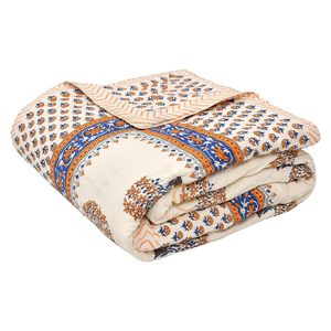 Jaipuri Traditional Rajasthani Floral Design Lightweight Cotton Soft & Cozy All-Season <b>Bedding</b> 85x55 Inches Multicolor - Product Image 2