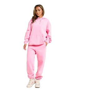 Ensemble de survêtement décontracté pour femme avec demi-zip, sweat-shirt et pantalon de jogging tendance, vente en gros, fournisseur OEM ODM - Product Image 1