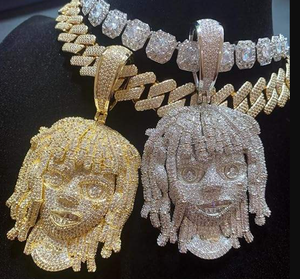 จี้เพชรโมอิสซาไนต์แบบ Iced Out สไตล์แร็ปเปอร์ พร้อมสร้อยคิวบาชุบเงิน 925 หรูหรา สไตล์ฮิปฮอป เครื่องประดับสำหรับทุกเพศ - Product Image 5