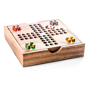 Juego de Mesa Ludo de Madera Hecho a Mano con Caja de Almacenamiento, Juego de Mesa Familiar Clásico |   Ludo de Madera Ecológico para Niños y Adultos - Product Image 1