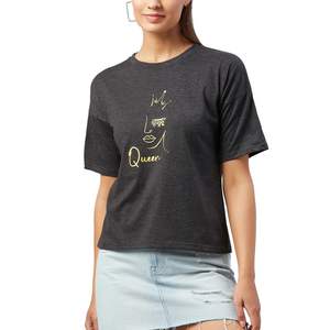 เสื้อยืดผู้หญิงลายกราฟิกแบบรักษ์โลก พิมพ์ลายควีน ผ้าฝ้ายลำลอง แขนสั้น แฟชั่นสำหรับสุภาพสตรี รับสกรีนโลโก้ คุณภาพสูง ขายส่ง - Product Image 1