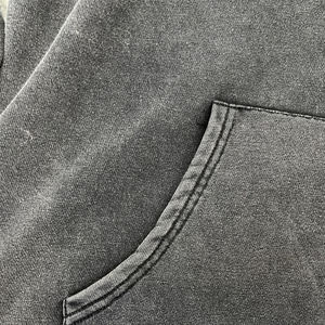 Sudadera con Capucha Oversize Vintage de Algodón Pesado, Unisex, con Efecto Desgastado, Lavado Ácido, Estilo Urbano, Cuello Cortado, Rasgada, 100% Algodón Felpa - Product Image 5