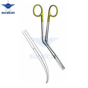 Ciseaux chirurgicaux Heymann 17 cm / 6-3/4 pouces, courbés à droite, TC Gold, en acier inoxydable de qualité supérieure, coupe de précision - Product Image 6