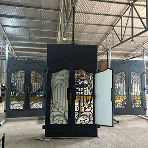 Porte en fer forgé sur mesure pour maisons, portes d'entrée élégantes, portes extérieures durables avec options de design intérieur moderne - Product Image 2