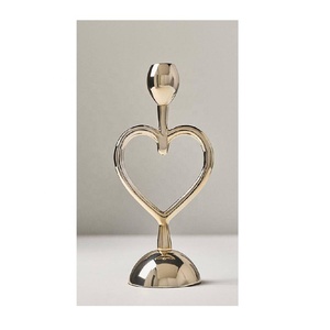 Lot de 2 bougeoirs en aluminium torsadé argenté, supports modernes en métal en spirale pour bougies coniques, décoration de centre de table - Product Image 3