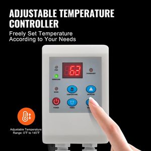 Riscaldatore per Fusti in Metallo da 1300 Watt, Termostato Indipendente Regolabile 0-145°F, Fascia Riscaldante Impermeabile per Secchio con Controllo Temperatura a 55 Livelli - Product Image 4