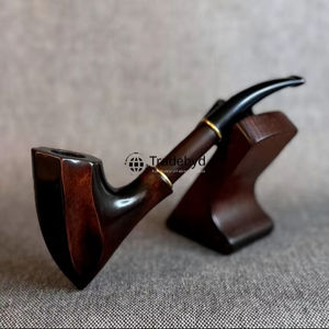 Pipa de Tabaco de Madera de Lujo, Hecha a Mano con Madera Natural, Acabado Lacado Ecológico Moderno, Regalo para Fumadores de Tradebyd - Product Image 3