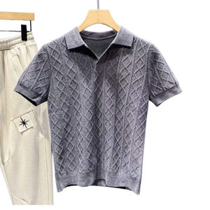 American Retro Embroidered Solid Knitted <b>Long</b> <b>Sleeve</b> for <b>Shirt</b> Premium Cotton Breathable Soft Comfortable Lightweight Classic - Product Image 4