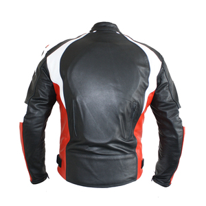 Veste en cuir pour homme en peau de mouton avec capuche en fourrure, style course, pour moto et usage urbain - Product Image 2