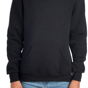 Sweat-shirts pour enfants de haute qualité en gros, couleur noire unie, sweat-shirts pour garçons en coton mélangé French Terry, sweat-shirts pour enfants personnalisés - Product Image 2