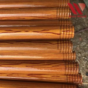 Bâton de balai en bois d'eucalyptus Asiawood avec manche enduit de PVC pelle à poussière et vadrouille à poils marqués marron usage domestique 50 pièces/sac - Product Image 4