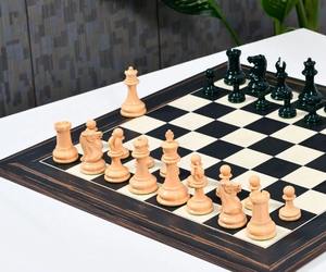 Clásico juego de ajedrez Staunton original de 1849, reproducción pintada a mano en madera de boj, rey de 4.5 pulgadas, al mejor precio. - Product Image 1