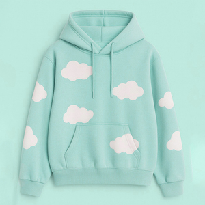 Custom Eco-Friendly Anti-shrink Embroidery Front Casual Knitted O-<b>Neck</b> Full Sleeve Sweatshirt Pockets Regular Summer Women's - Product Image 4