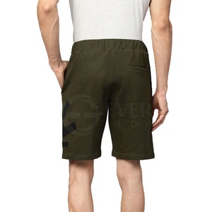 New Arrival Men's Solid Front Customized Canvas High Street Style Breathable Drawstring Knee Length Sustainable Custom <b>Shorts</b> - Product Image 3