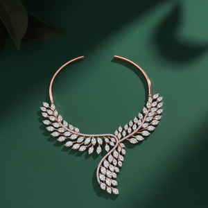 Collier en or avec diamant de laboratoire taille émeraude serti à griffes, certifié IGI, élégant, pour mariage, anniversaire, fiançailles, bijoux de luxe - Product Image 3