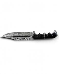 Outil utilitaire d'extérieur en acier Damas artisanal avec manche ergonomique en corne noire - Product Image 5