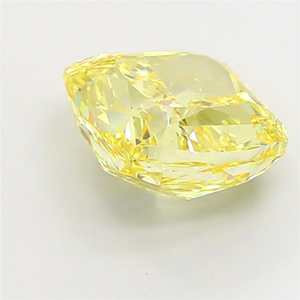 Diamant jaune vif élégant cultivé en laboratoire, choix brillant, bijoux de luxe, pierre précieuse en vrac taille coussin, certifié type CVD - Product Image 2
