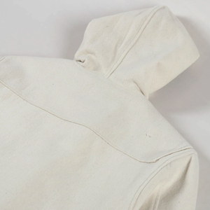 Veste parka en laine mélangée blanc cassé pour homme, manteau d'hiver chaud avec capuche et boutons-pression, épais manteau d'extérieur - Product Image 5