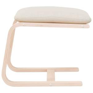 Reposapiés Compacto de Tela 100% Poliéster en Color Crema con Fundas Extraíbles, Elegantes Taburetes y Otomanas - Product Image 5