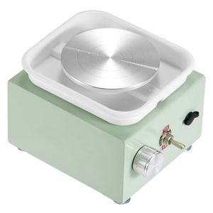 Tornio per Ceramica Mini a Velocità Regolabile con Vasca Rimovibile, Macchina per Modellare 2.56in/3.94in, 2 Piattaforme Girevoli, Elettrico per Ceramica e Smalti - Product Image 6