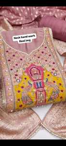 Dupatta de Seda de Algodón P V Simmar de Primera Calidad con Trabajo Artesanal y Banarshi Puro - Product Image 6