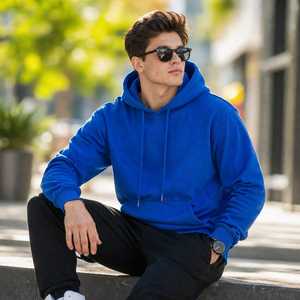 Sweat-shirt molletonné 100 % coton 230 GSM de haute qualité, personnalisable avec logo, écologique, avec poche, style décontracté ample, grande taille, pour l'hiver - Product Image 5