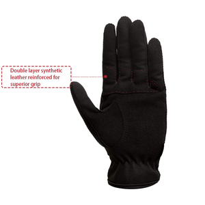 Best Enhancing Performance Horse Riding Gloves Wholesale Professional Wear Solid Color Leather Equestrian Protection Gloves - Product Image 4