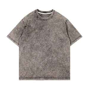 T-shirts personnalisés en coton épais délavé à l'acide, coupe ample, pour marques de streetwear, fournisseur en gros, faible MOQ - Product Image 4