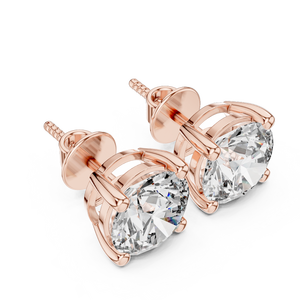Boucles d'oreilles clous pour femmes en or plaqué rhodium 9 carats avec un design tendance en cristal - Product Image 5