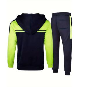 ชุดวอร์มผ้าฟลีซคอตตอนเรียบแบบใหม่สองชิ้น สกรีนโลโก้ได้ ขายส่ง ชุดออกกำลังกายผู้ชาย รุ่น SFS-TS-008 - Product Image 2