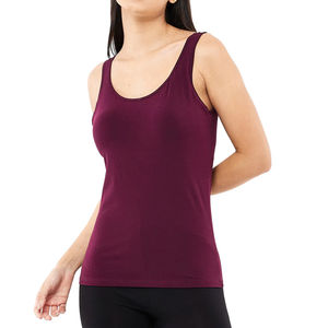 Débardeurs de sport pour femmes à haute élasticité, personnalisables OEM, en tissu jersey, pour musculation, vente en gros, longs - Product Image 1